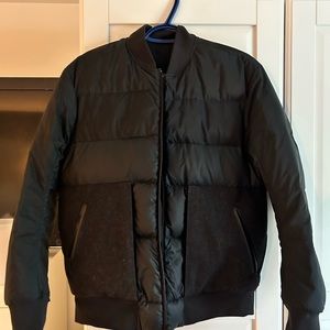 Lululemon, reversible wool/puffer bomber jacket. Size 6